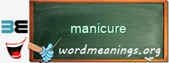 WordMeaning blackboard for manicure